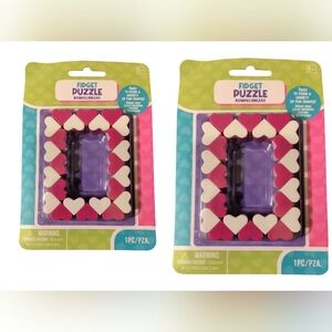 2X Heart-Shaped Fidget Puzzle